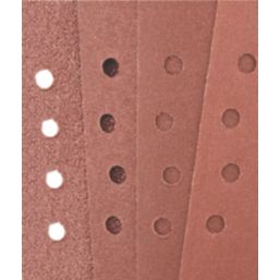 Titan   40/80/120/180 Grit 12-Hole Punched Multi-Material Sanding Sheets 185mm x 93mm 10 Pack