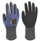 Wonder Grip WG-1875 Dexcut Cut-Resistant Gloves Blue X Small