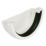 FloPlast  Half Round External Stop End White 112mm