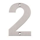 Eclipse Door Numeral 2 Satin Stainless Steel 102mm