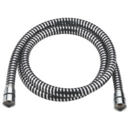 Swirl  Shower Hose Black/Silver 10mm x 1.5m