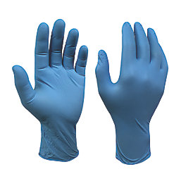 Site  Nitrile Powder-Free Disposable Chemical Gloves Blue Medium 100 Pack