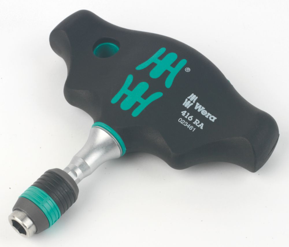 Wera 416 RA 1/4" Hex Ratcheting THandle Screwfix