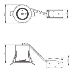 LAP Juventas Tilt  Fire Rated Downlight White