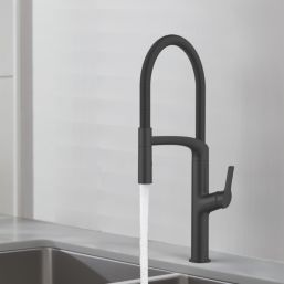 Swirl Boyne  Pull-Out Spray Mixer Kitchen Tap Matt Black