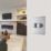 LAP  2-Gang 2-Way LED Dimmer Switch  Brushed Steel with Colour-Matched Inserts