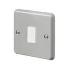 MK Contoura 10A 1-Gang 2-Way Switch  Grey with White Inserts