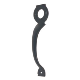 GateMate  Classic Long Throw Lock Pull Handle Black Powder-Coated