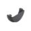 FloPlast Cast Iron Effect Half Round External Stop End Black 112mm