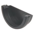 FloPlast Cast Iron Effect Half Round External Stop End Black 112mm