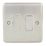 Hager Sollysta WRSSU83BSW  13A Switched Fused Spur  Brushed Steel with White Inserts
