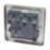 Hager Sollysta WRSSU83BSW  13A Switched Fused Spur  Brushed Steel with White Inserts