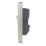 Hager Sollysta WRSSU83BSW  13A Switched Fused Spur  Brushed Steel with White Inserts