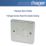 Hager Sollysta WRSSU83BSW  13A Switched Fused Spur  Brushed Steel with White Inserts