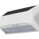 Luceco Prysm
 Outdoor LED Solar-Powered Wall Light, USB Rechargeable With PIR Sensor White 600lm