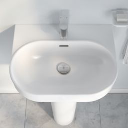 Swirl Caldew Wall-Mounted Basin 1 Tap Hole 550mm