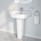 Swirl Caldew Wall-Mounted Basin 1 Tap Hole 550mm