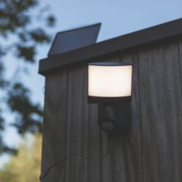 Lutec Sunshine Outdoor LED Solar-Powered Floodlight With PIR Sensor Dark Grey 800lm