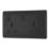 British General Nexus Metal 13A 2-Gang SP Switched Socket + 3.25A 45W 2-Outlet Type C USB Charger Matt Black with Black Inserts