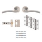Carlisle Brass Sines Door Handle Pair Satin Nickel