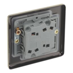 LAP  20A 16AX 2-Gang 2-Way Switch  Antique Brass with Colour-Matched Inserts