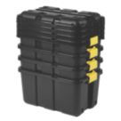 Essentials 49Ltr 390mm x 590mm x 350mm Black/Yellow Storage Trunk 4 Pack