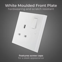 British General 900 Series 13A 1-Gang DP Switched Plug Socket White