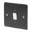 British General Nexus Metal 20A 1-Gang DP Control Switch Matt Black with LED with White Inserts