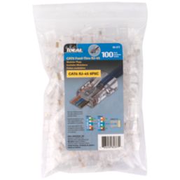 Ideal RJ45 8P/8C Feed-Thru Modular Plugs 100 Pack