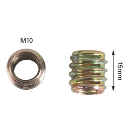 Easyfix Furniture Threaded Sockets M10 x 15mm 4 Pack