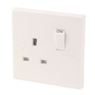 Essentials  13A 1-Gang DP Switched Plug Socket White