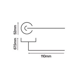 Smith & Locke Crane Fire Rated Lever on Rose Door Handles Pair Polished Chrome