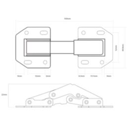 Eclipse 99017 Steel 90° Easy Mount Cabinet Hinges 100mm 2 Pack