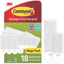 Command Self-Adhesive Picture Hanging Strips Small/Medium 18 Pack