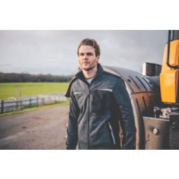 JCB D+IF Full Zip Jumper Grey Marl Medium 42" Chest