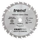 Trend CraftPo CSB/16524TC Wood Thin Kerf Circular Saw Blade 165mm x 15.88mm 24T