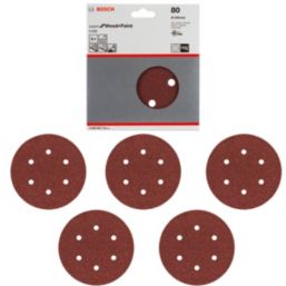 Bosch C430  80 Grit 6-Hole Punched Multi-Material Sanding Discs 150mm 5 Pack