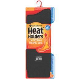 SockShop Heat Holders Thermal Socks Black Size 6-11 - Screwfix