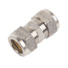 Flomasta  Brass Compression Equal Coupler 15mm