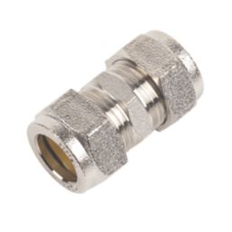 Flomasta  Brass Compression Equal Coupler 15mm