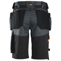 Snickers 6151 Stretch Work Shorts Steel Grey / Black 39" W