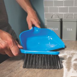 Hillbrush Dustpan & Soft Banister Brush Set Blue