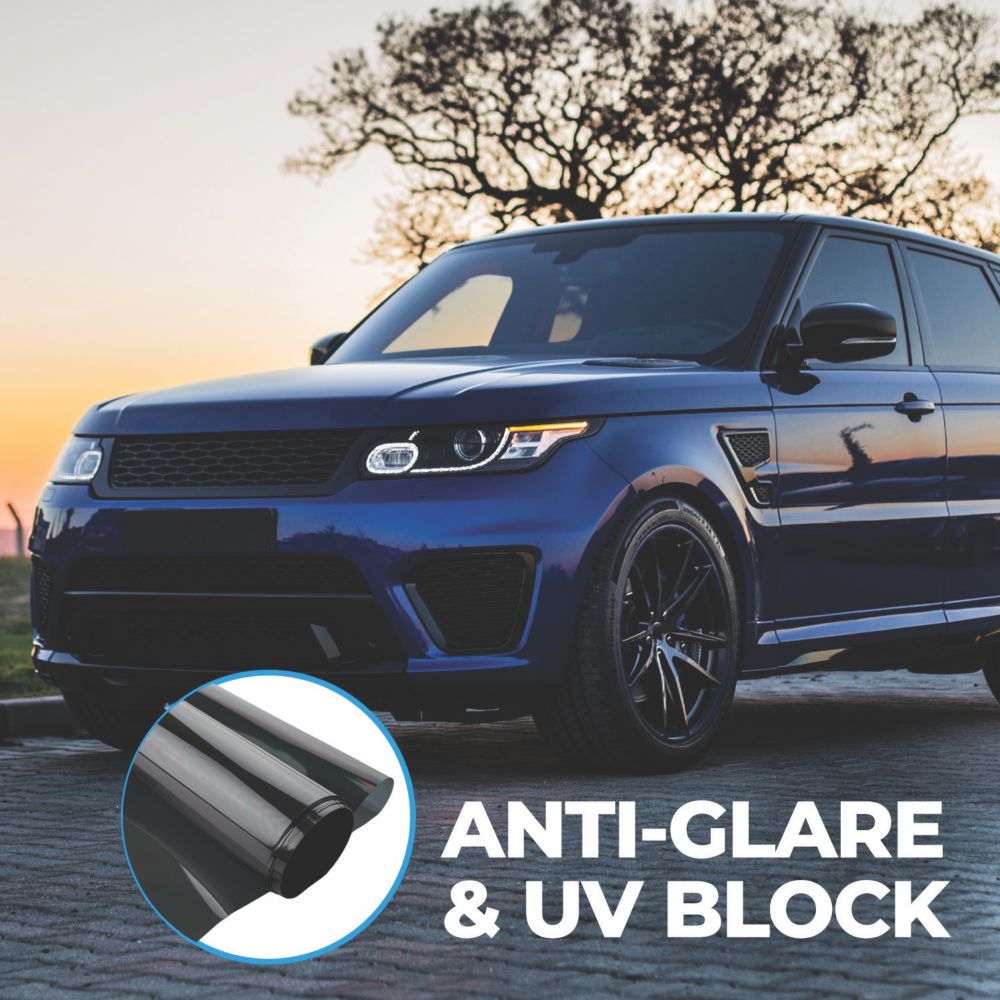 thumbnail image 2 of 5% Super Dark Black Limo Window Tint Film - 76cm X 6m Roll With Tools 2 of 4