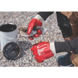 Site  PVC Dipped Gloves Red X Large