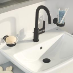 Grohe Start Matt Black 311mm Tall Lever Mono Basin Mixer Tap  With Pop-Up Waste