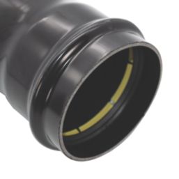 FloPlast  Push-Fit Single Socket Soil Pipe Black 110mm x 1m