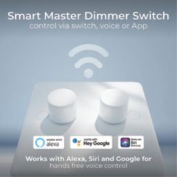 British General BG Smart 2-Gang 2-Way LED Smart Dimmer Switch - Master White
