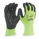 Milwaukee Hi-Vis Cut Level 1/A Gloves Fluorescent Yellow Large