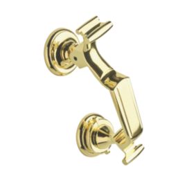 Hardware Solutions Door Knocker Doctor Polished Brass 85mm x 176mm