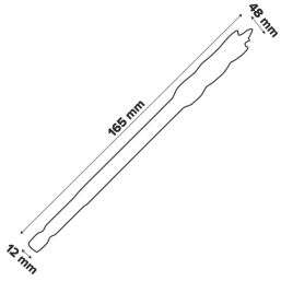 Erbauer  Hex Shank 4-Flute Auger Wood Drill Bit 12mm x 165mm